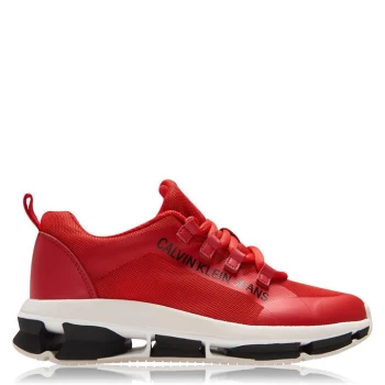 Image of Calvin Klein Jeans Leory Mesh Trainers - Red