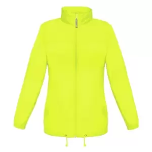 Image of B&C Womens/Ladies Sirocco Lightweight Windproof, Showerproof & Water Repellent Jacket (M) (Ultra Yellow)