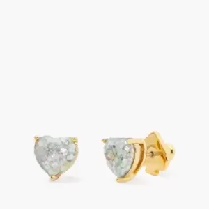 Image of Kate Spade New York Heart Gold-Plated and Glittered Resin Earrings