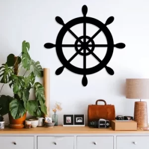Image of Rudder Black Decorative Metal Wall Accessory