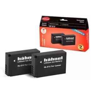 Image of Hahnel HL-E12 Battery (Canon LP-E12) - Twin Pack
