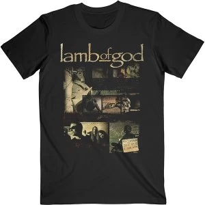 Image of Lamb Of God - Album Collage Unisex Medium T-Shirt - Black