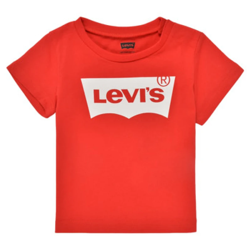 Image of Levis 1st Batwing Logo T Shirt - Red Red One Size