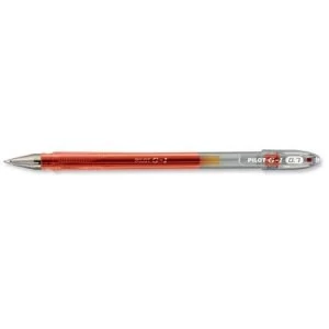 Image of Pilot G107 Gel Ink Pen Ergonomic Grips 0.7mm Tip 0.5mm Line Red Pack of 12 Pens