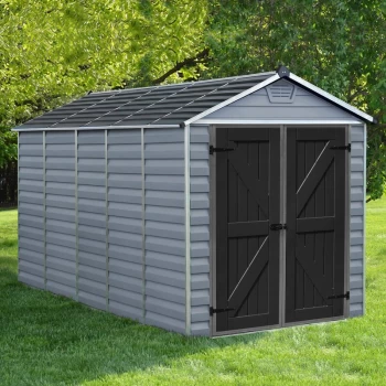 Image of Rowlinsons - Palram 6x12 Skylight Grey Deco Apex Shed