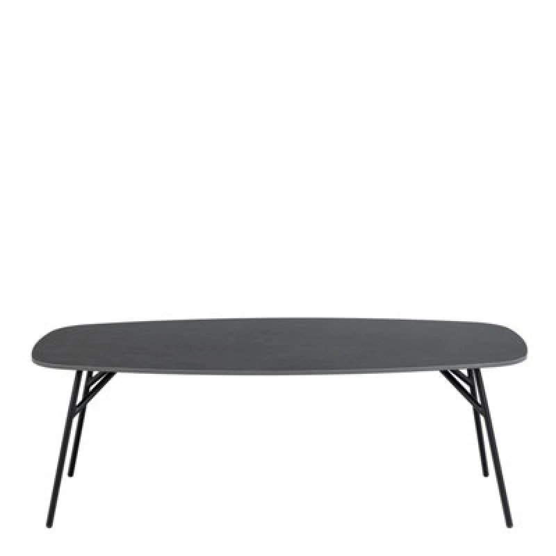 Image of Furniture To Go Caracas Coffee Table In Black & Black Legs