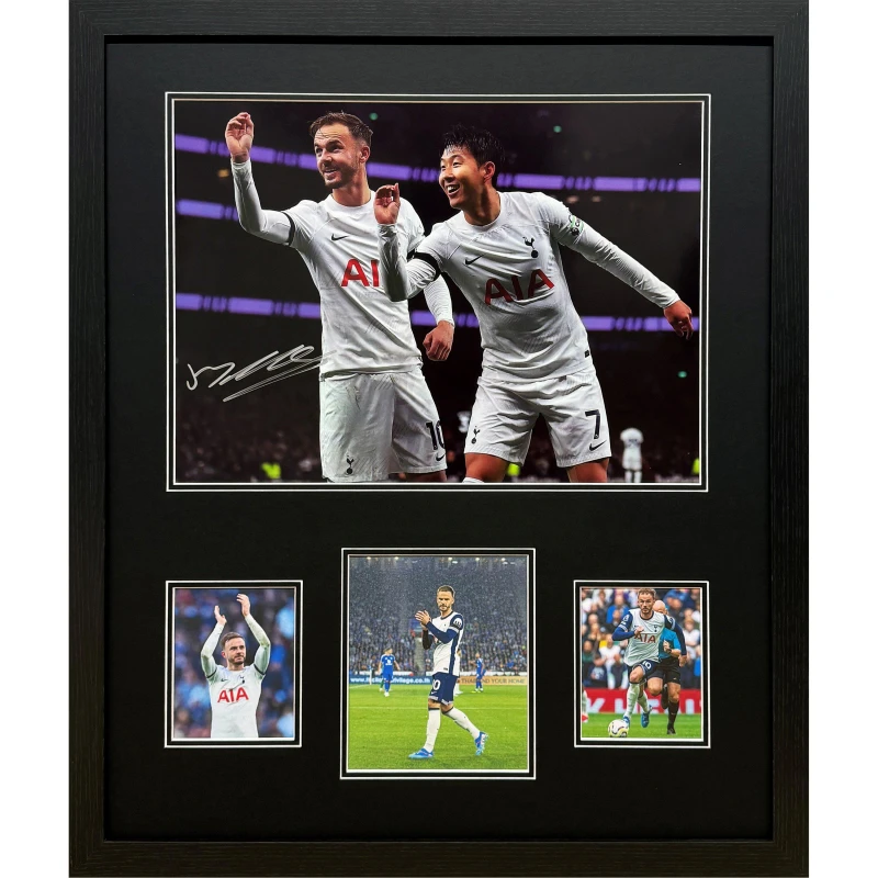 Image of AllStarSignings Ltd James Maddison signed Tottenham Hotspur photo White unisex One Size