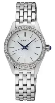 Image of Seiko SUR539P1 Womens White Dial Stainless Steel Watch