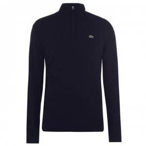 Image of Lacoste Lacoste Quarter Zip Knit Sweater - Navy 166