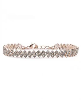 Image of Jon Richard Rose Gold Diamante Bracelet