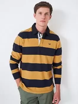 Image of Crew Clothing Crew Clothing Heritage Stripe Rugby, Blue Size XL Men