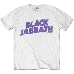 Image of Black Sabbath - Wavy Logo Kids 1 - 2 Years T-Shirt - White