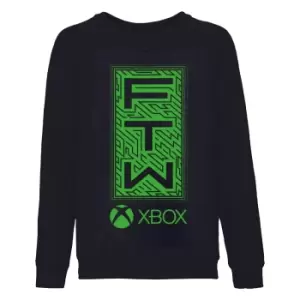 Image of Xbox Girls FTW Sweatshirt (5-6 Years) (Black/Green)