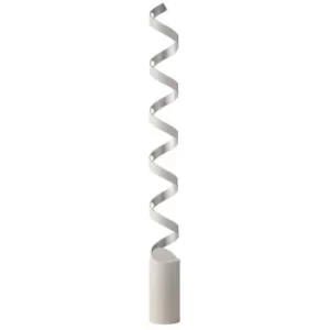 Image of Fan Europe HELIX LED Swirl Floor Lamp White, Silver 2400lm 3000K 14.5x152cm