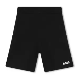 Image of Logo Print Bermuda Shorts in Cotton Mix