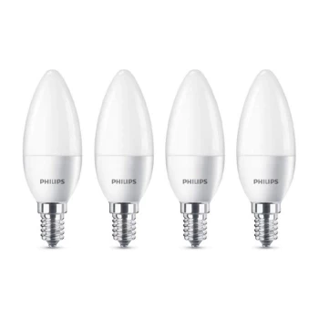 Image of Philips 5.5W-40W Frosted LED Golf - 2700K (4 Pack) - 929001253640