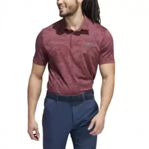 Image of adidas Jacquard Polo Shirt - quiet crimson - M