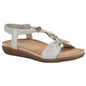 Image of Cipriata Womens/Ladies Zana Sandals (5 UK) (Silver Shimmer)