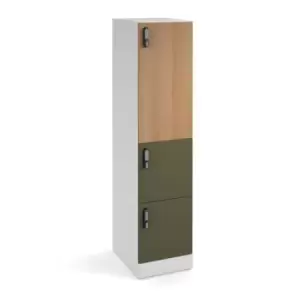 Image of Flux 1700mm high lockers with three doors (larger upper door) - RFID lock