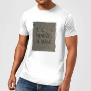 Image of Harry Potter Ministry Of Magic Mens T-Shirt - White - S