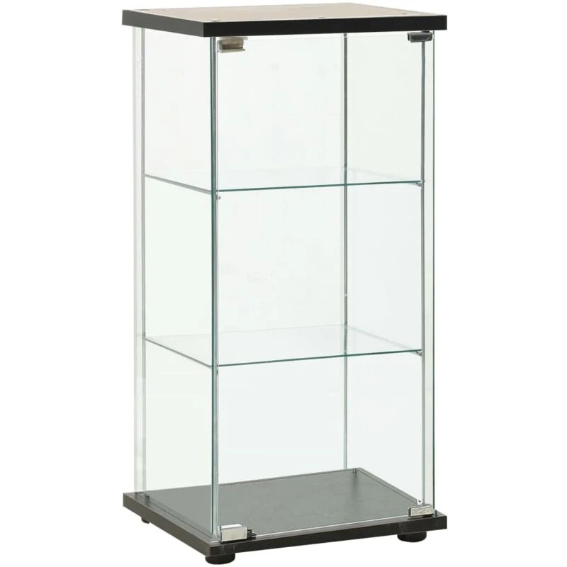 Image of VIDAXL Storage Cabinet Tempered Glass Black Vidaxl 8720286057261