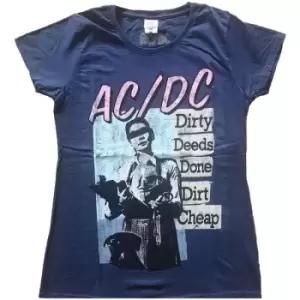 Image of AC/DC - Vintage DDDDC Ladies XX-Large T-Shirt - Blue