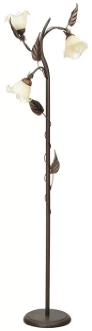 Image of AUTUNNO 3 Light Multi Arm Floor Lamp Brown 48x172cm