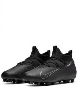 Image of Nike Junior Phantom Vision Club Firm Ground Football Boots - Black, Size 2