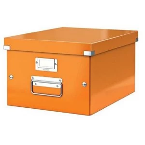 Image of Leitz Click And Store Collapsible A4 Medium Storage Box Orange