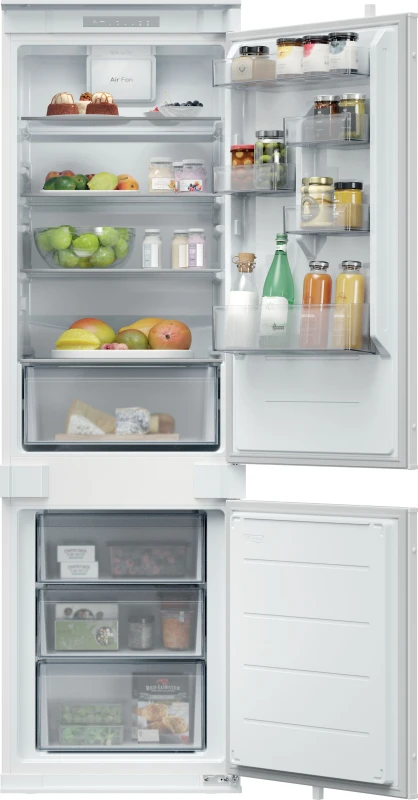 Image of Hoover H-FRIDGE 400 HONBQL3518EVK-UK WiFi Connected 177cm 70/30 Integrated Fridge Freezer with Sliding Door Hinge - White - E Rated