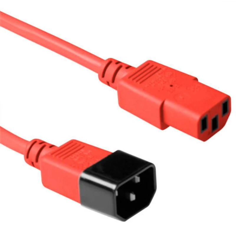 Image of Microconnect PE1413R3 power cable Red 3m C13 coupler C14 coupler