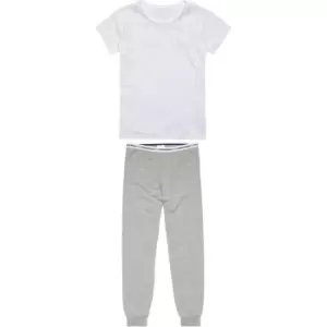 Image of Calvin Klein Short Sleeve Knit PJ Set - White