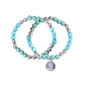 Image of Disney Frozen II Blue and silver Enamel Beaded Elsa Bracelet Costume Set BH00246RL.PH