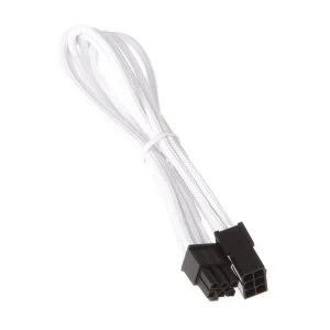 Image of Silverstone 6-pin 25cm PCIe extension - White