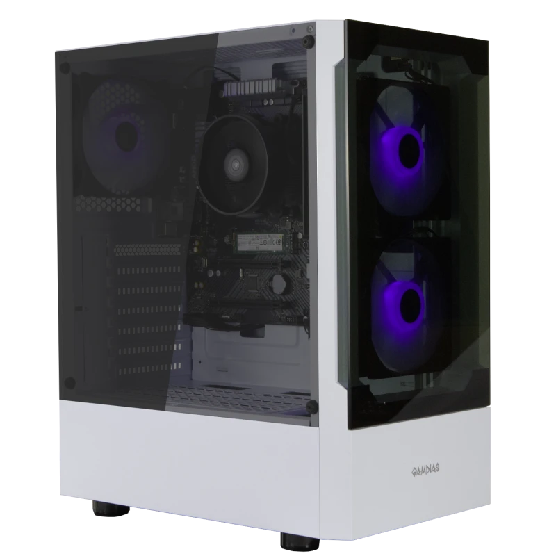 Image of Entity Impulse AMD Ryzen 5 5500GT 16GB RAM 512GB SSD Windows 11 Gaming PC 33025232 White
