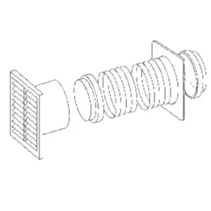 Image of Manrose 150mm Fixed Grille Kit (White) - 7220