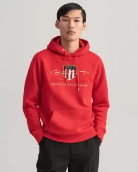 Image of GANT Men Archive Shield Hoodie (S) Red