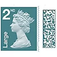 Image of Royal Mail Postage Stamps 2nd Class UK Self Adhesive Pack of 50