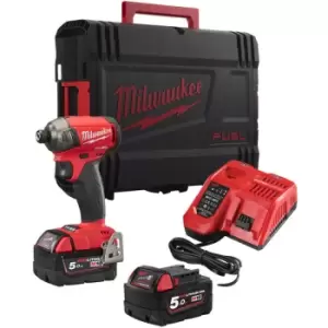 Image of Milwaukee - M18 FQID-502X 18V Fuel Surge 1/4 Hex Hydraulic Impact Driver with 2x 5.0Ah Batteries