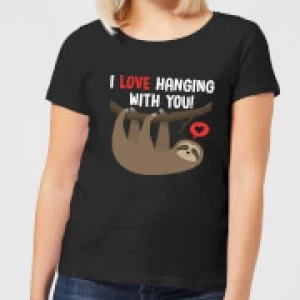 Image of I Love Hanging With You Womens T-Shirt - Black - 5XL