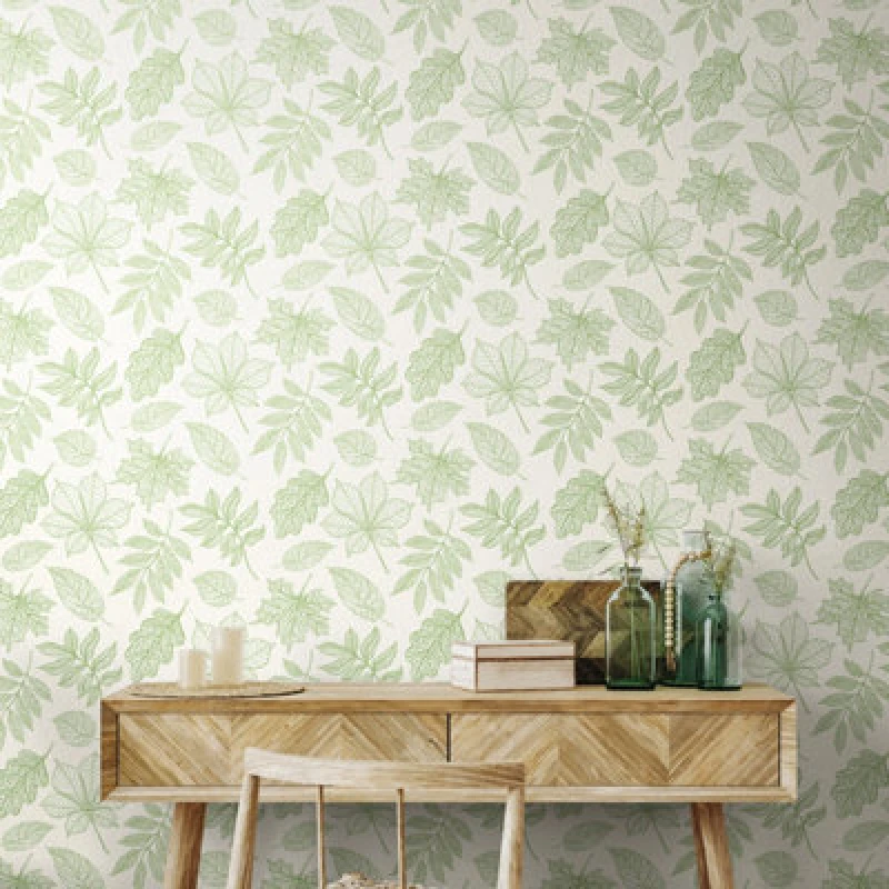 Image of Hoopla Walls Leaf Silhouette - Apple 10M Wallpaper