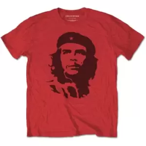 Image of Che Guevara - Black on Red Unisex X-Small T-Shirt - Red