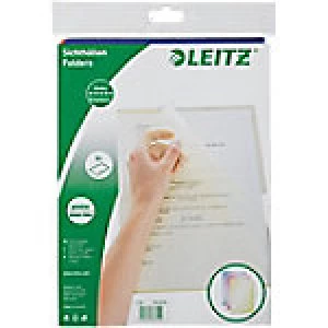 Image of Leitz L-shape Folder A4 Yellow, Red, Blue pvc 5 pieces