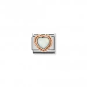 Image of Nomination Composable Classic Rose Gold White Opal Link 430509/22
