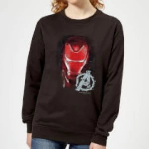 Image of Avengers Endgame Iron Man Brushed Womens Sweatshirt - Black - M