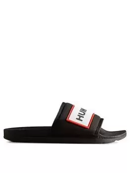 Image of Hunter Neo Logo Slide - Black, Size 3, Women