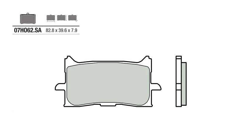 Image of Brembo S.p.A. Street Sintered Metal Brake pads - 07HO62SA
