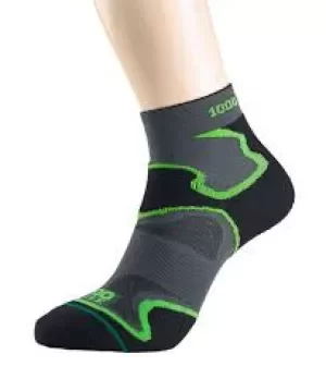 Image of 1000 Mile Fusion Sock Mens Grey/Black/Green Large