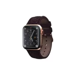 Image of Njord byELEMENTS Eldur Watch Strap for Apple Watch 44/45mm Strap Smartwatch Brown Purple Apple Apple Watch 1-7 SE 44-45mm Salmon leather Silicone Vega