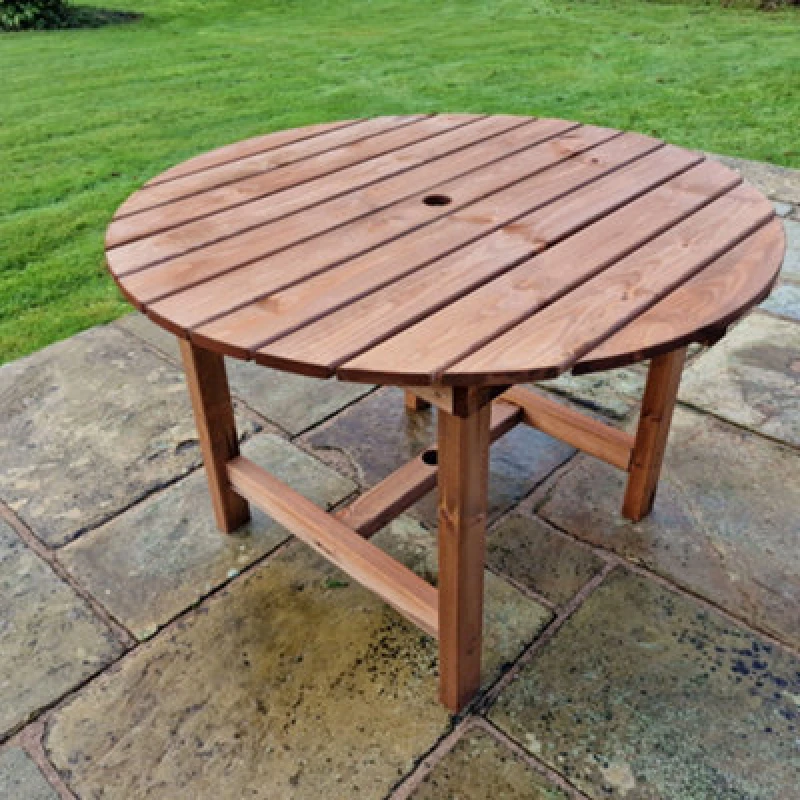 Image of Churnet Valley Garden Furniture Ltd 4 Seat Round Table Diameter 113Cm